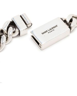 Saint Laurent Bracciale A Catena- Uomo - Metallizzato