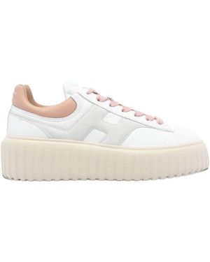 Hogan H-Stripes Leather Trainers - White