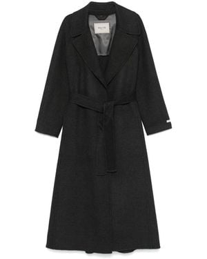 Paltò Paola Wool Belted Coat - Black