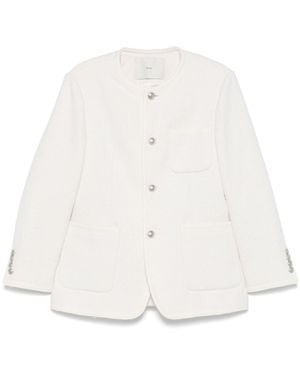DUNST Tweed Oversized Jacket - White
