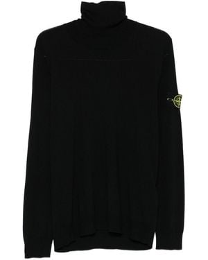 Stone Island Wool Turtleneck - Black