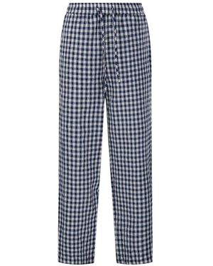 DUNST Checked Pyjama Trousers - Blue