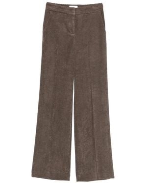 Via Masini 80 Velvet Trousers By - Brown