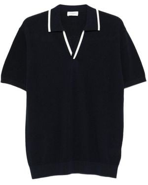 Paolo Pecora V-Neck Polo Shirt - Black