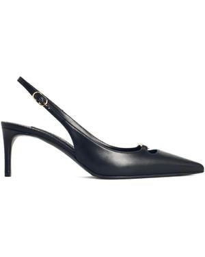 Dolce & Gabbana Leather Slingback Court Shoes - Blue