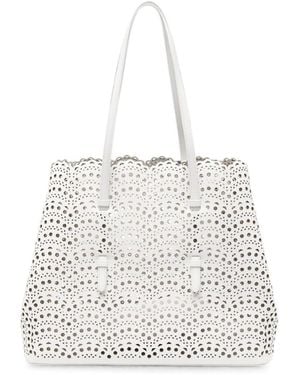 Alaïa Mina 37 Leather Handbag - White