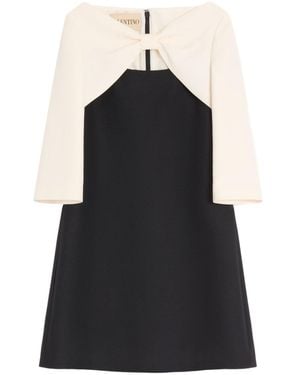 Valentino Wool And Silk Mini Dress - Black