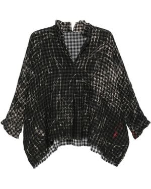 Daniela Gregis Camicia Di Seta Stampata - Nero