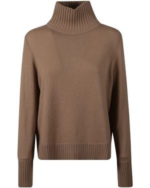 Allude Cashmere Turtleneck - Brown