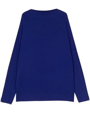 Issey Miyake Maglia Scollo Barca - Blu