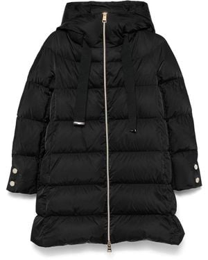 Herno A-Shape Satin Down Jacket - Black
