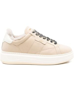 Woolrich Arrow Leather Trainers - Natural