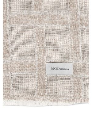 Emporio Armani Linen Scarf - Natural