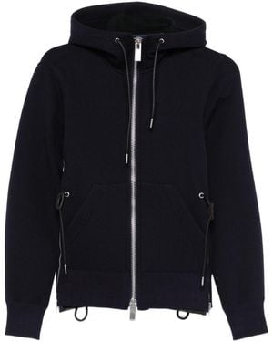 Sacai Cotton Zipped Hoodie - Blue