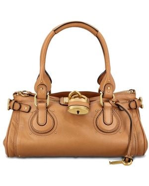 Chloé Paddington Leather Shoulder Bag - Brown