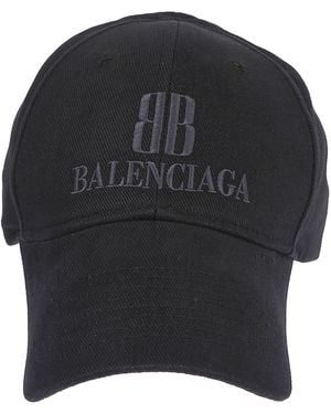 Balenciaga Baseball Hat With Logo - Black