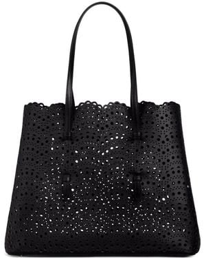 Alaïa Mina 37 Leather Handbag - Black