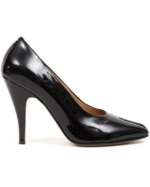 Maison Margiela Tabi 110Mm Patent-Leather Court Shoes - Black