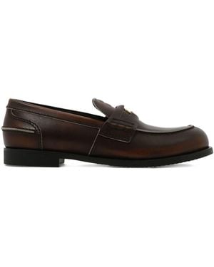 Miu Miu Leather Loafers - Black