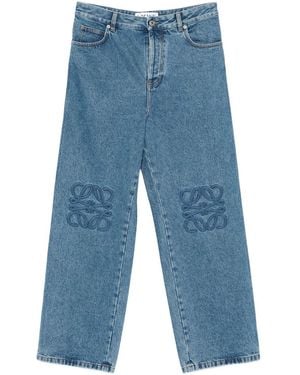 Loewe Anagram Baggy Jeans - Blue