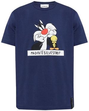 Iceberg Cotton T-Shirt For Looney Tunes - Blue