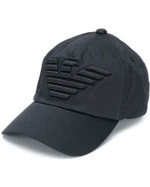Emporio Armani Logo Cotton Cap - Blue