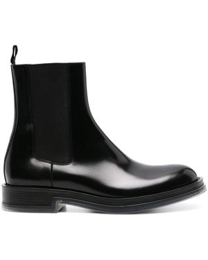 McQueen Logo Boots - Black