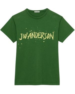 JW Anderson T-Shirt With Logo - Green