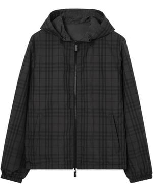 Burberry Check Blouson Jacket - Black
