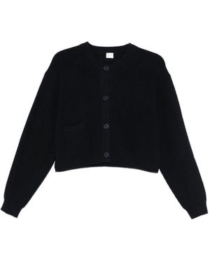 C.t. Plage Cotton Crewneck Cardigan - Black