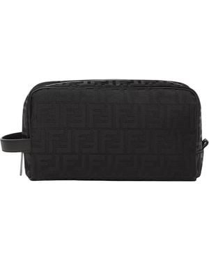 Fendi Beauty Case Medium Ff - Nero