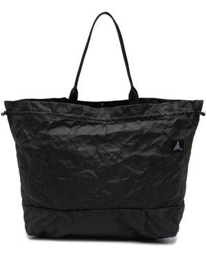 Roa Crinkled-Finish Tote Bag - Black