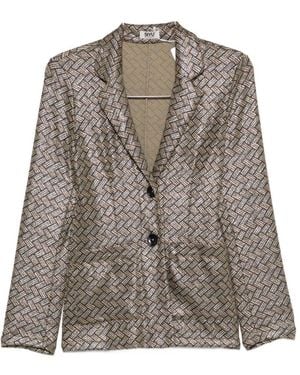 Siyu Tallis Single-Breasted Jacket - Brown