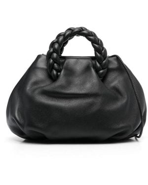Hereu Bombon Leather Handbag - Black