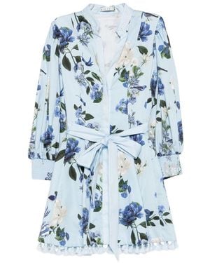 Alice + Olivia Lucy Mini Shirtdress - Blue