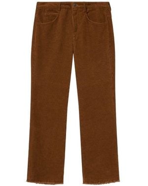 Isabel Marant Ruthie Cotton And Blend Trousers - Brown