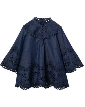 Zimmermann Mahon Denim Top - Blue