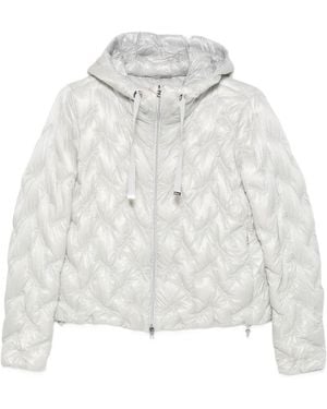 Herno Quilted Short Down Jacket - White