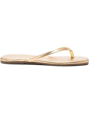 TKEES Lily Leather Sandals - White