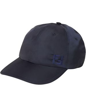 Fendi Hat With Logo - Blue