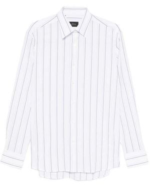 Brioni Striped Cotton Shirt - White