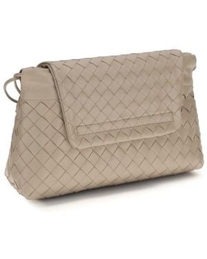 Bottega Veneta Giorno Leather Shoulder Bag - Grey