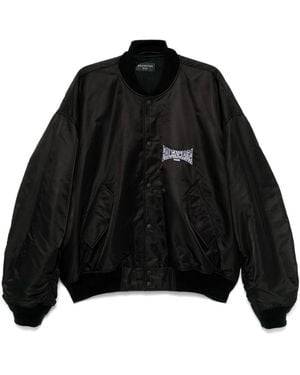 Balenciaga Bomber Con Ricamo - Nero