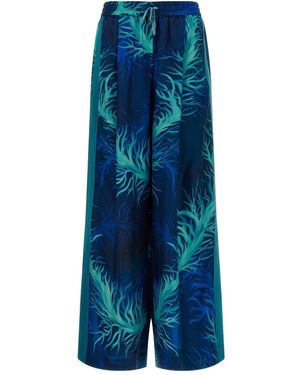 F.R.S For Restless Sleepers Printed Silk Trousers - Blue