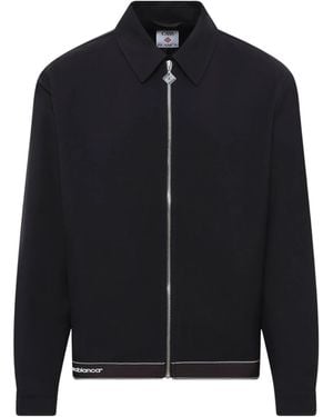 CASABLANCA Giacca Zip-Up Ricamata Con Logo - Blu