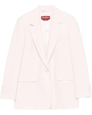 Max Mara Single-Breasted Jacket - Pink