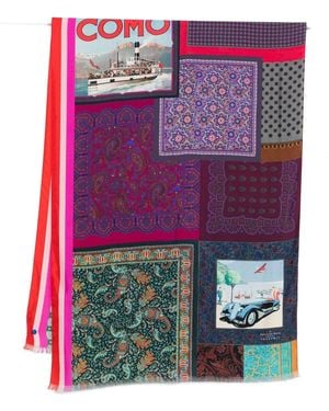 Pierre Louis Mascia Lago Di Como Silk Printed Scarf - Pink