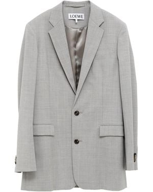 Loewe Wool Single-Breasted Jacket - Grey