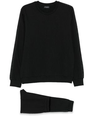 Emporio Armani Cotton Blend Tracksuit - Black