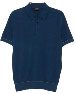 Brioni Cotton Polo Shirt - Blue